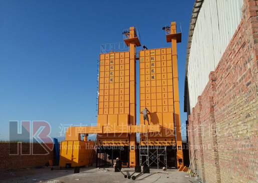 新疆伊犁35噸一拖二糧食烘干機(jī)